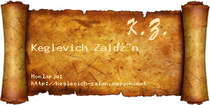 Keglevich Zalán névjegykártya