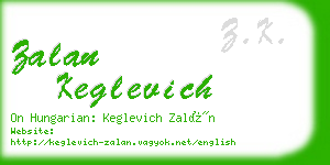 zalan keglevich business card